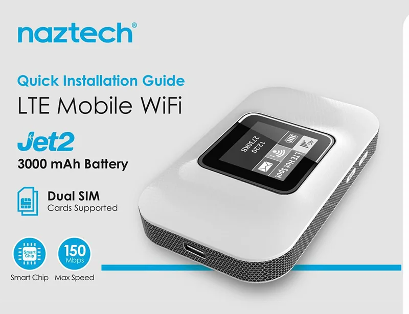 مودم 4G LTE قابل حمل دو سیم کارت نزتک JET2