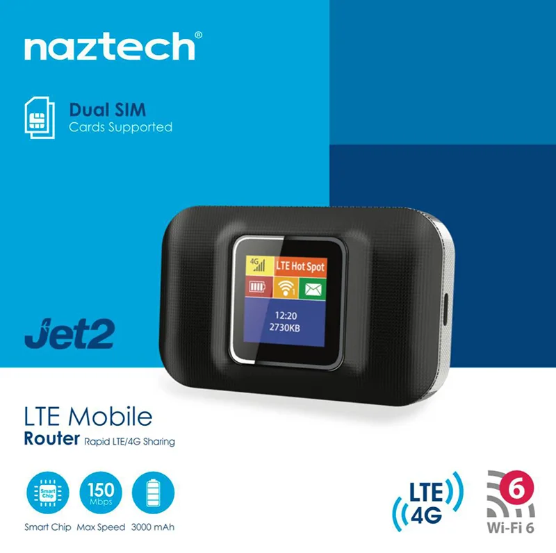مودم 4G LTE قابل حمل دو سیم کارت نزتک JET2