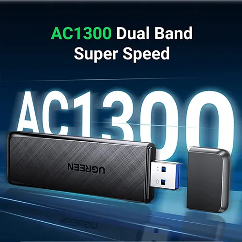 کارت شبکه USB بی‌ سیم و دوباند AC1300 یوگرین CM492-50340