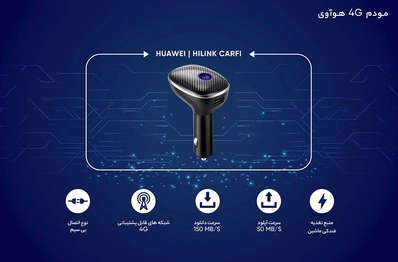 مودم 4G LTE خودرو هوآوی CarFi E8377s-153