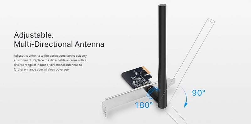 کارت شبکه بیسیم و دوباند AC600 تی پی لینک Archer T2E