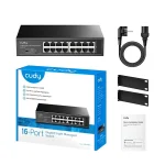 سوئیچ 16 پورت گیگابیتی و رکمونت کودی مدل GS1016E - Image 4