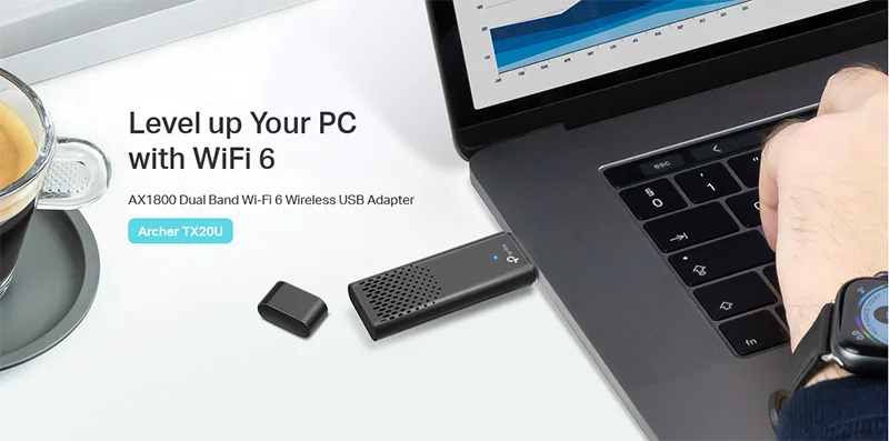 کارت شبکه USB بی‌‌سیم و دوباند AX1800 تی پی لینک Archer TX20U